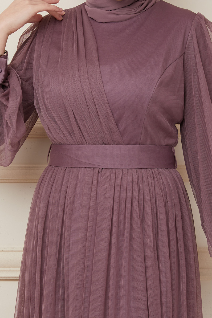 ROSE COLOR EVENING DRESS  