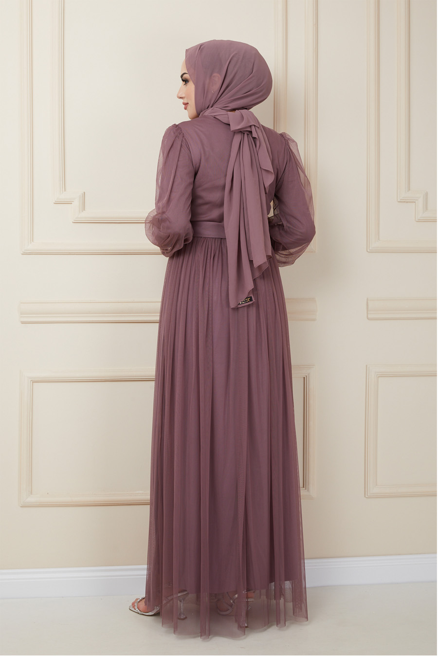 ROSE COLOR EVENING DRESS  