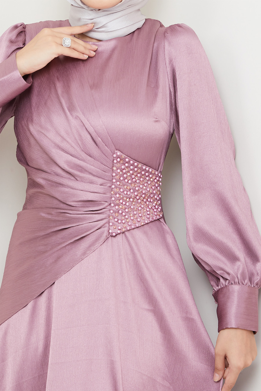 ROSE COLOR    EVENING DRESS  