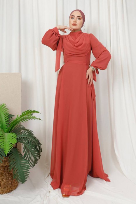 ROSE COLOR   -   EVENING DRESS  