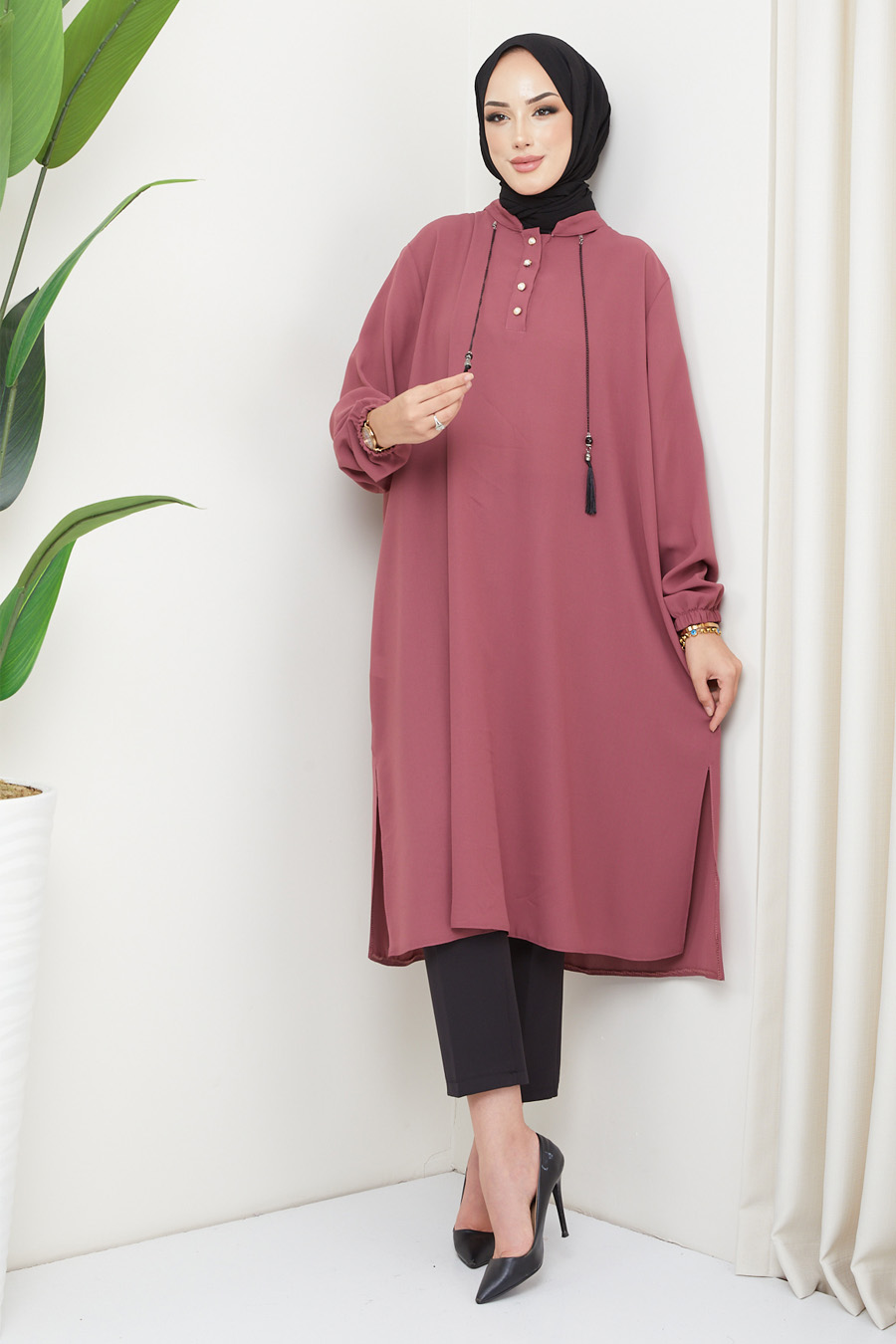 TUNIC - ROSE COLOR  TUNIC - ROSE COLOR