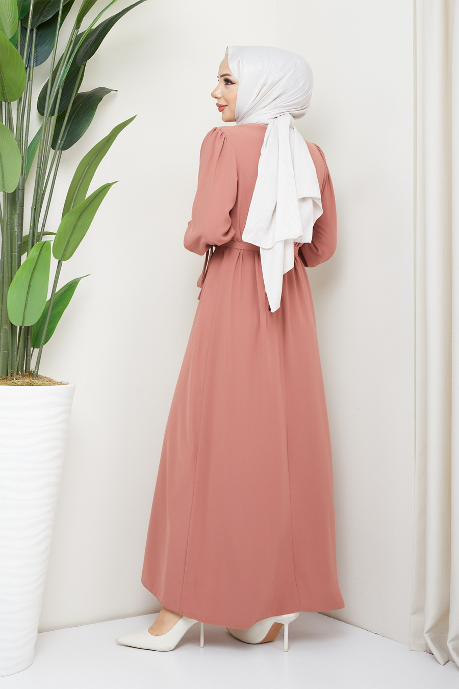 SALMON COLOR   - DRESS