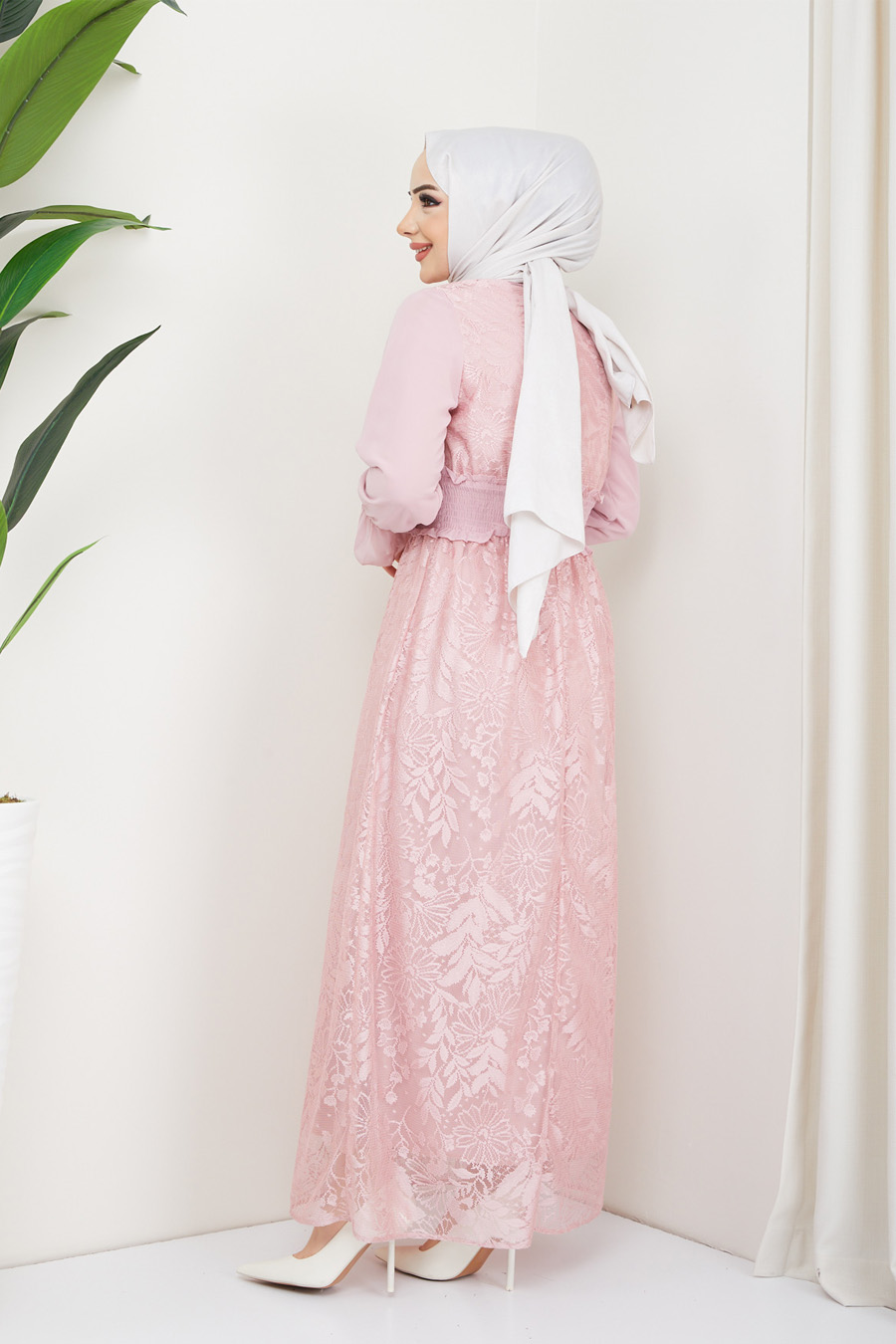 SALMON COLOR EVENING DRESS   SALMON COLOR EVENING DRESS