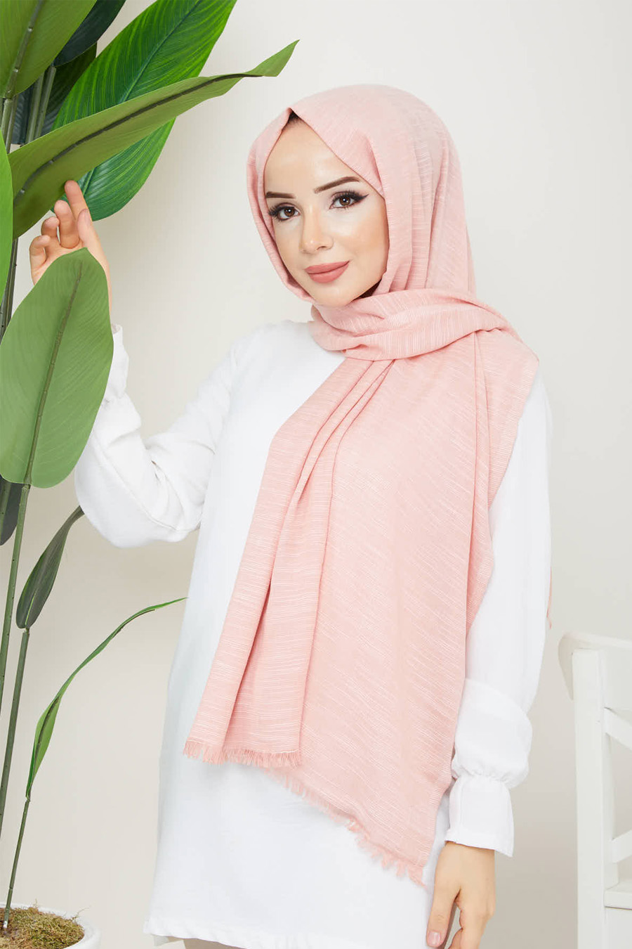 SALMON COLOR - SHAWL