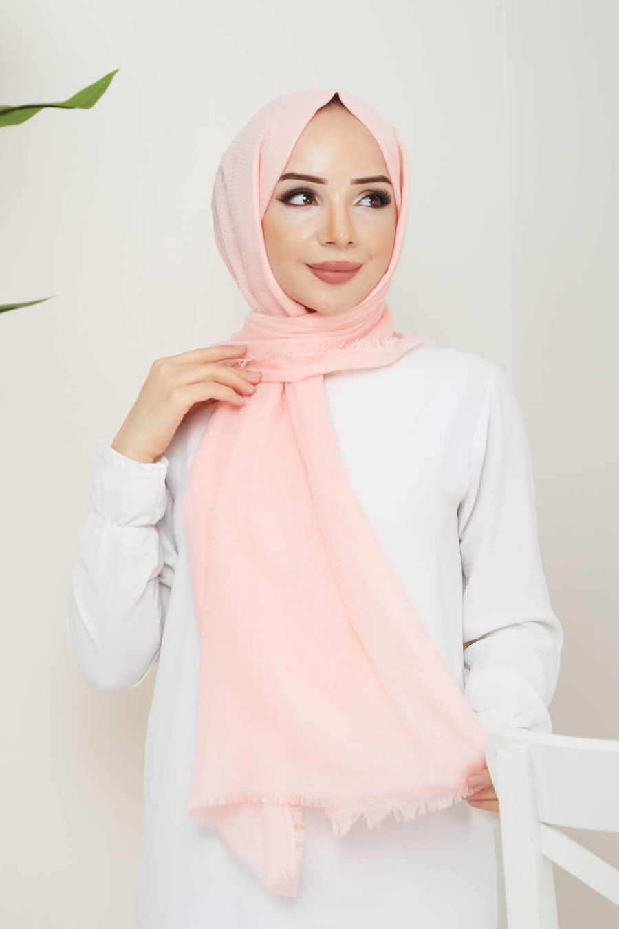 SALMON COLOR - SHAWL