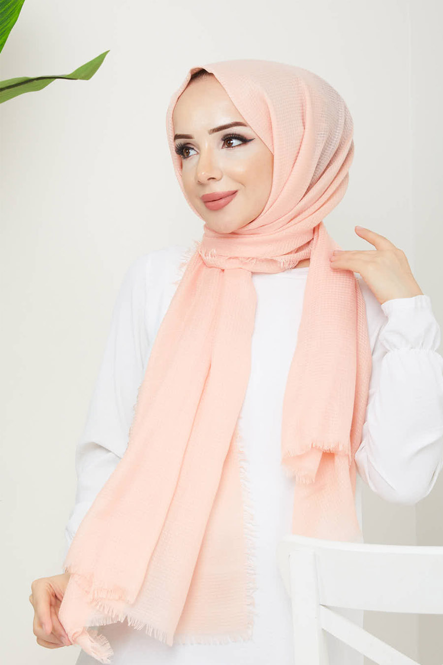 SALMON COLOR - SHAWL