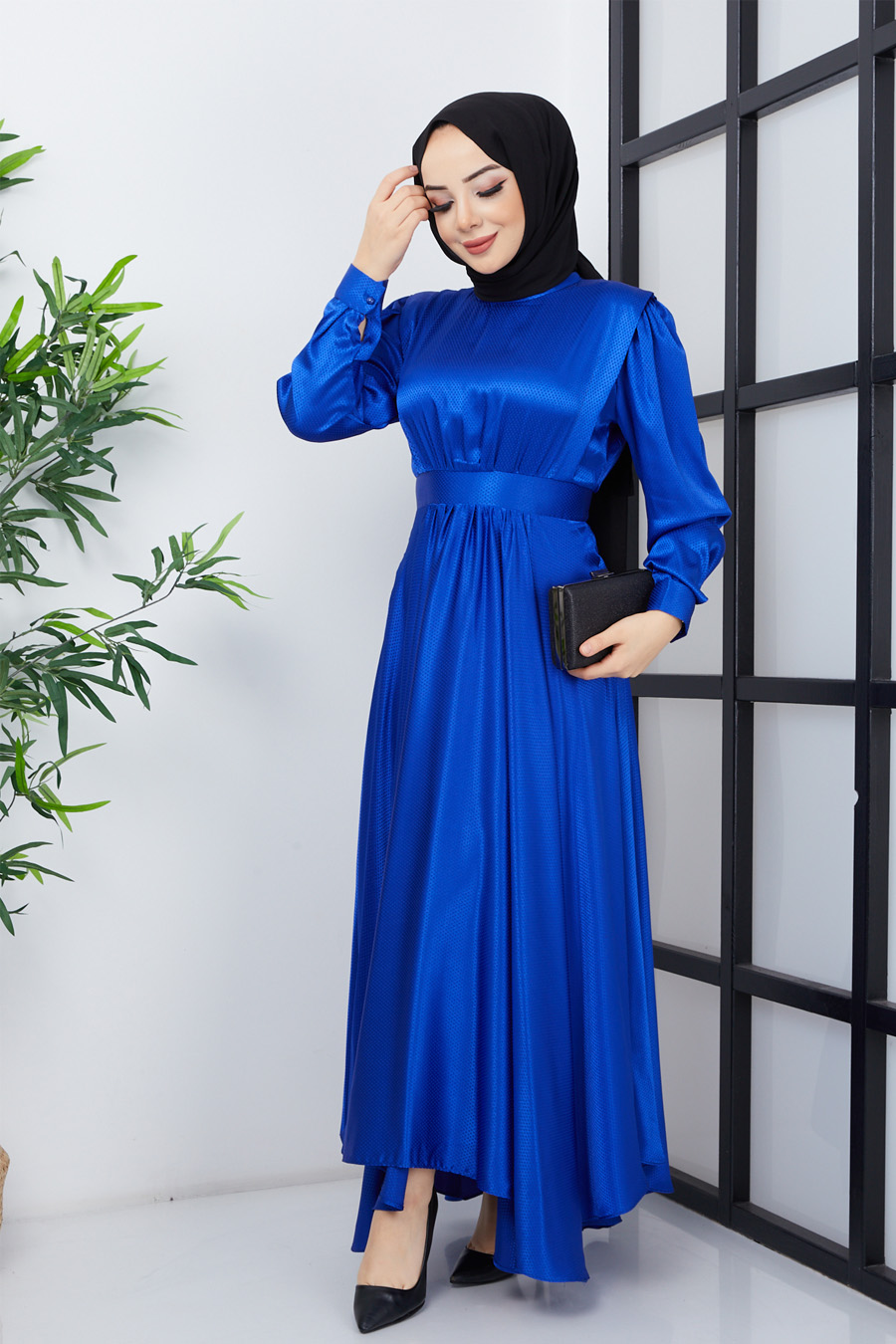 SAX BLUE EVENING DRESS  