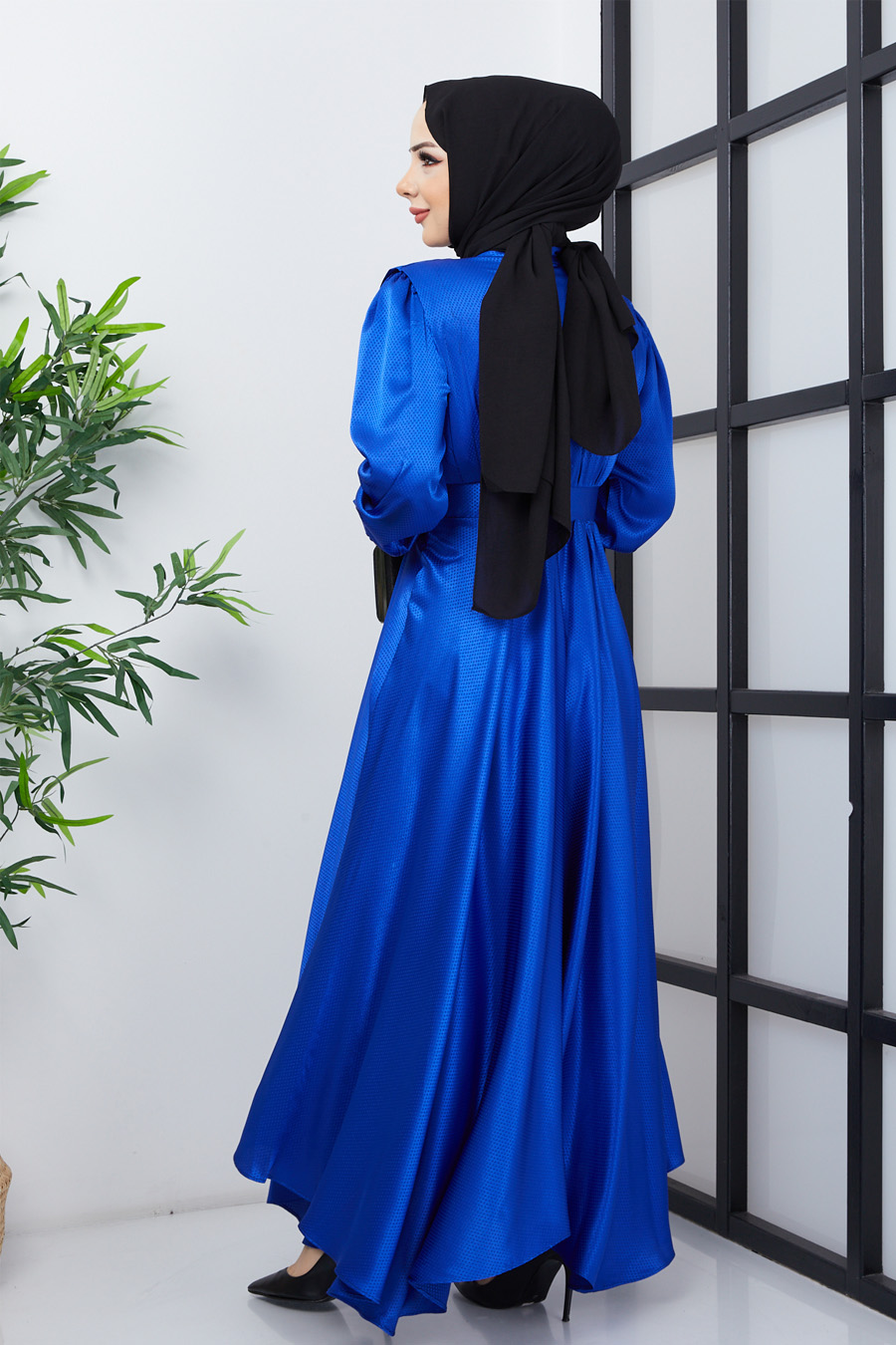 SAX BLUE EVENING DRESS  