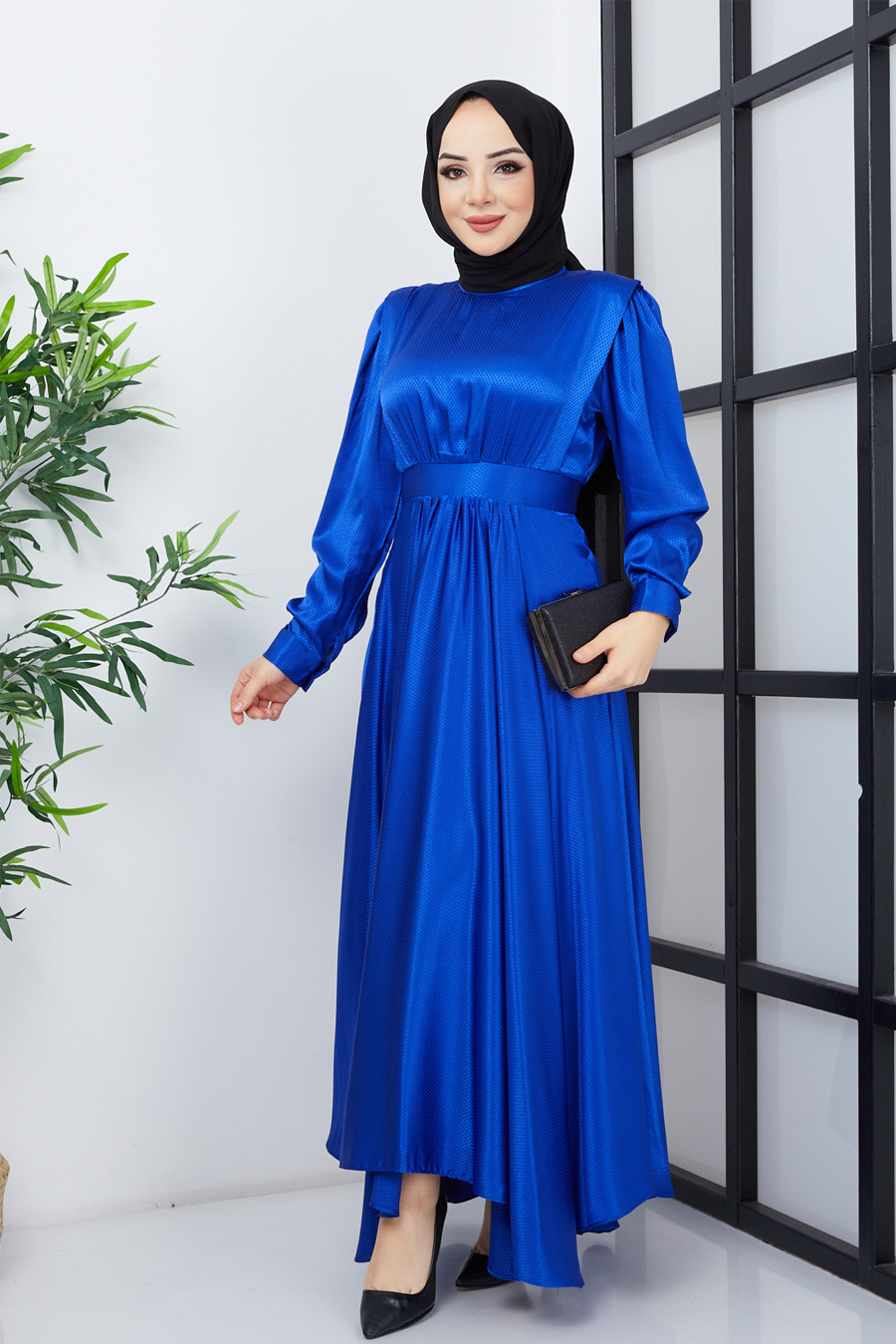 SAX BLUE EVENING DRESS  