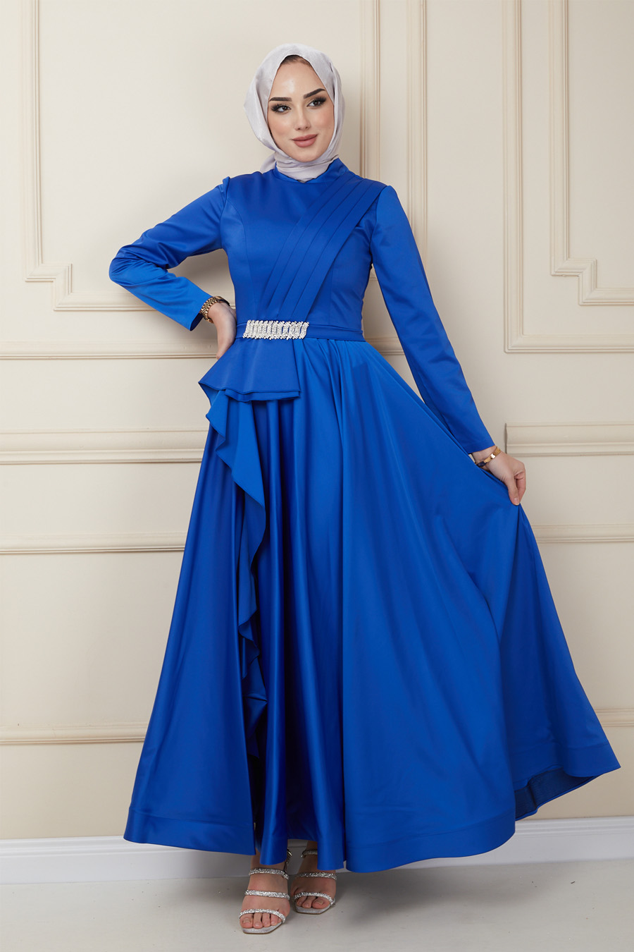 SAX BLUE EVENING DRESS  