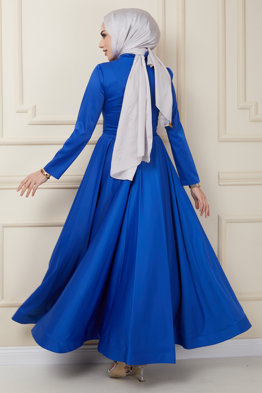 SAX BLUE EVENING DRESS  