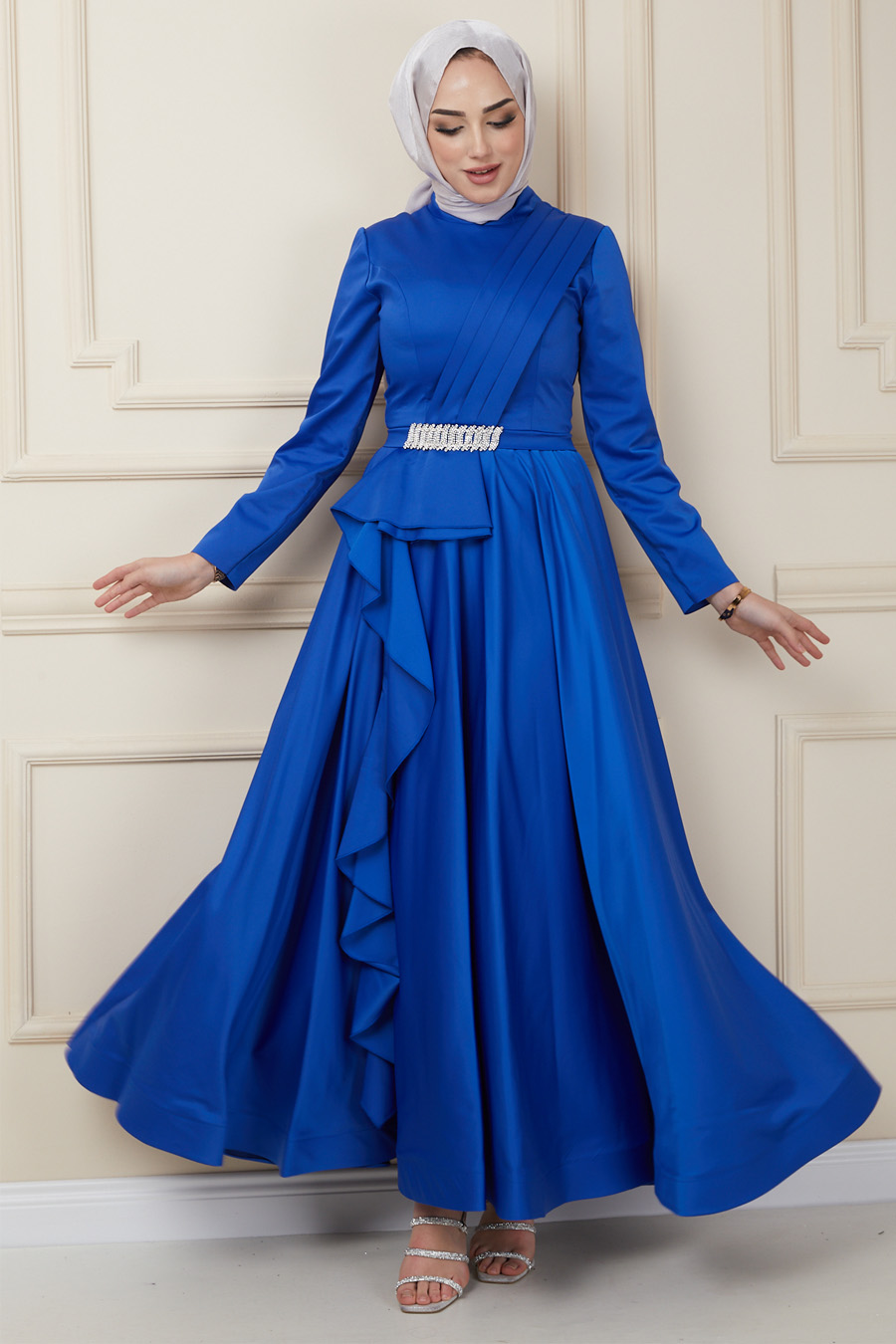 SAX BLUE EVENING DRESS  