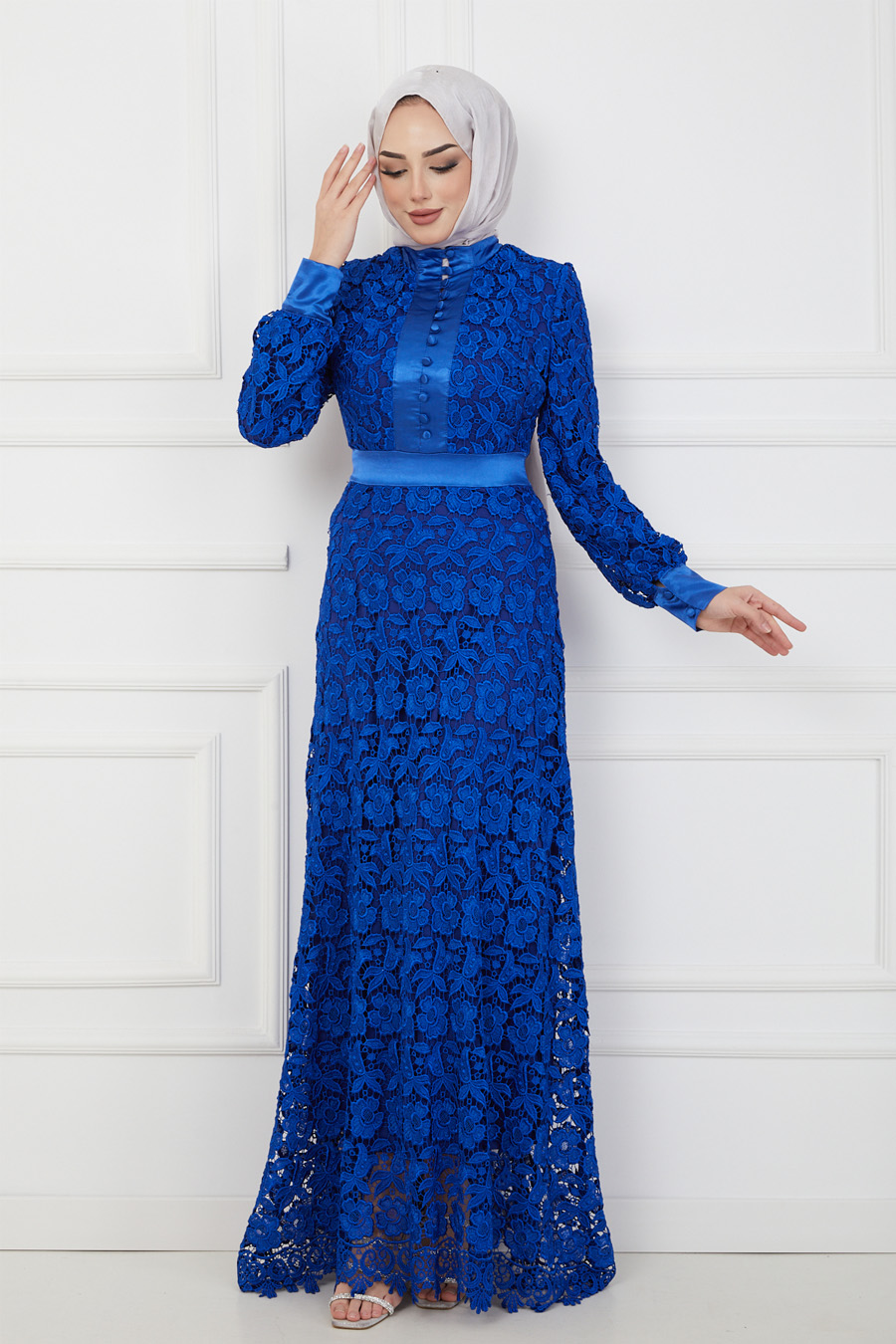 SAX BLUE EVENING DRESS  