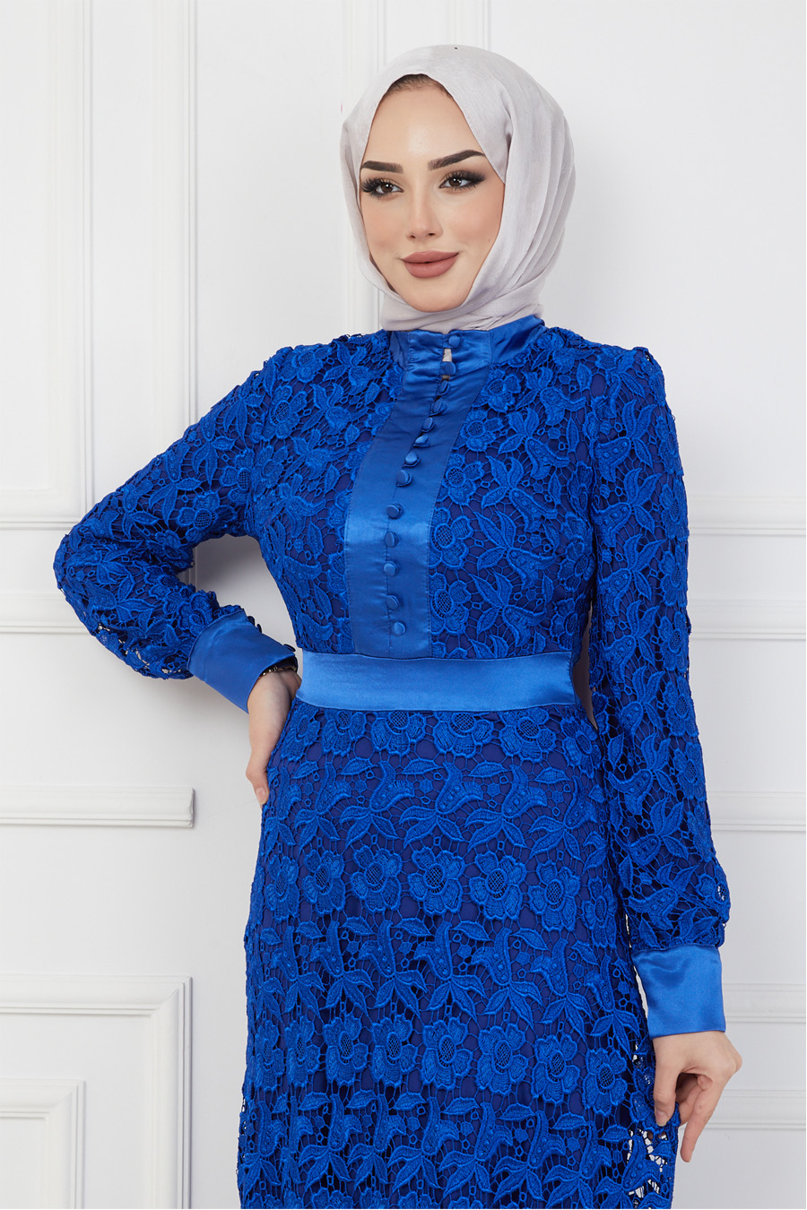 SAX BLUE EVENING DRESS  