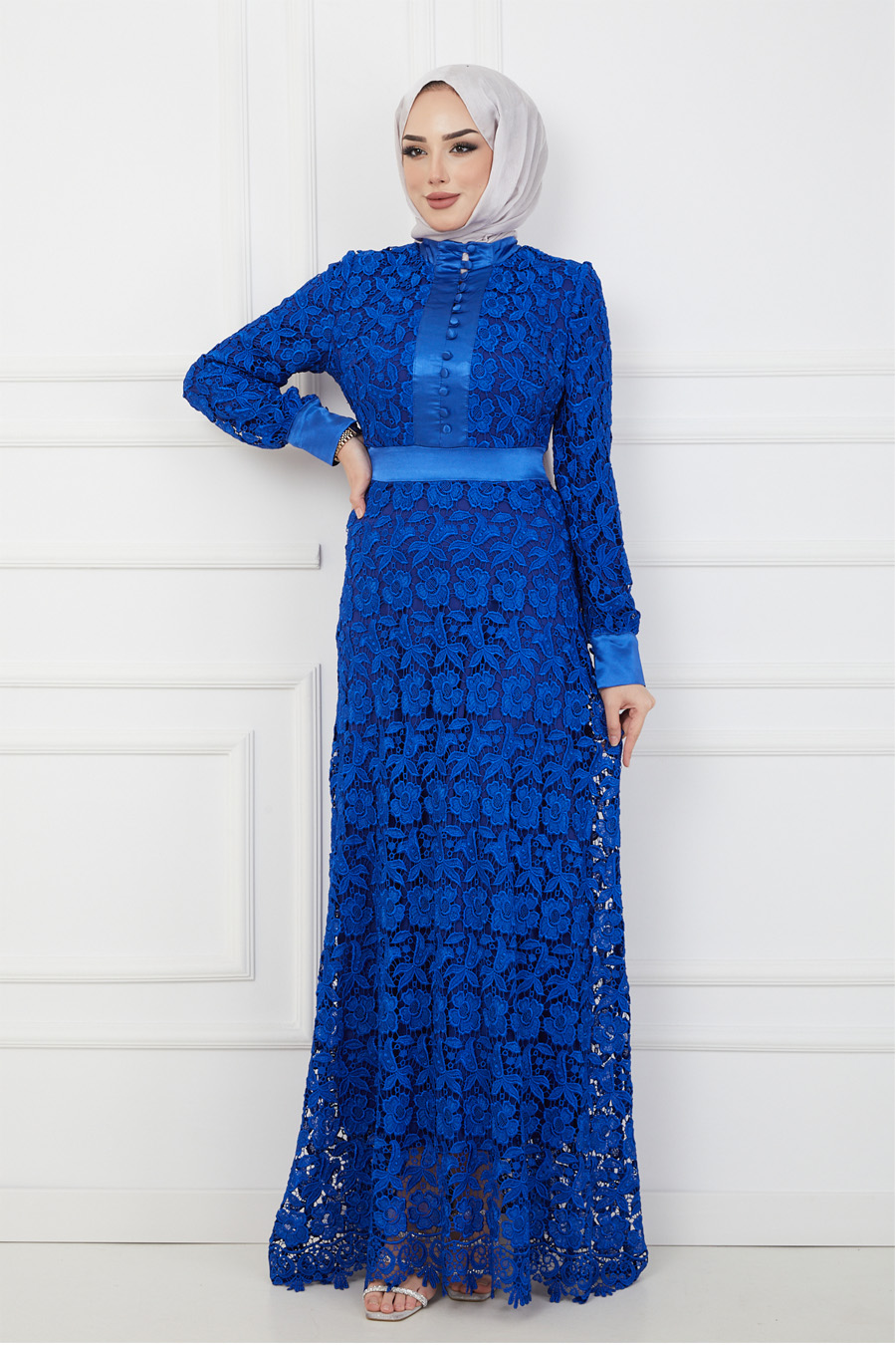 SAX BLUE EVENING DRESS  
