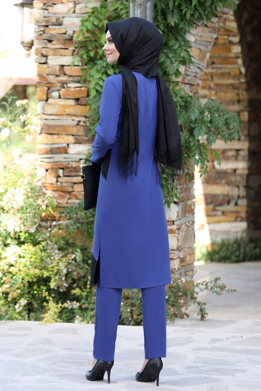 SAX BLUE TUNIC AND PANT SUIT SAX BLUE TUNIC AND PANT SUIT