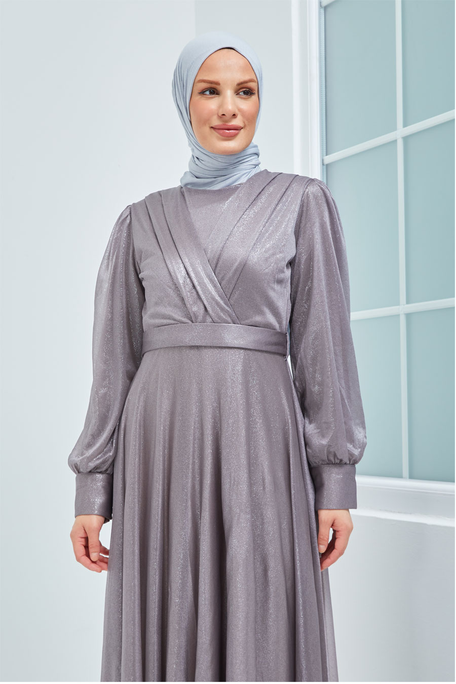 GREY EVENING DRESS  