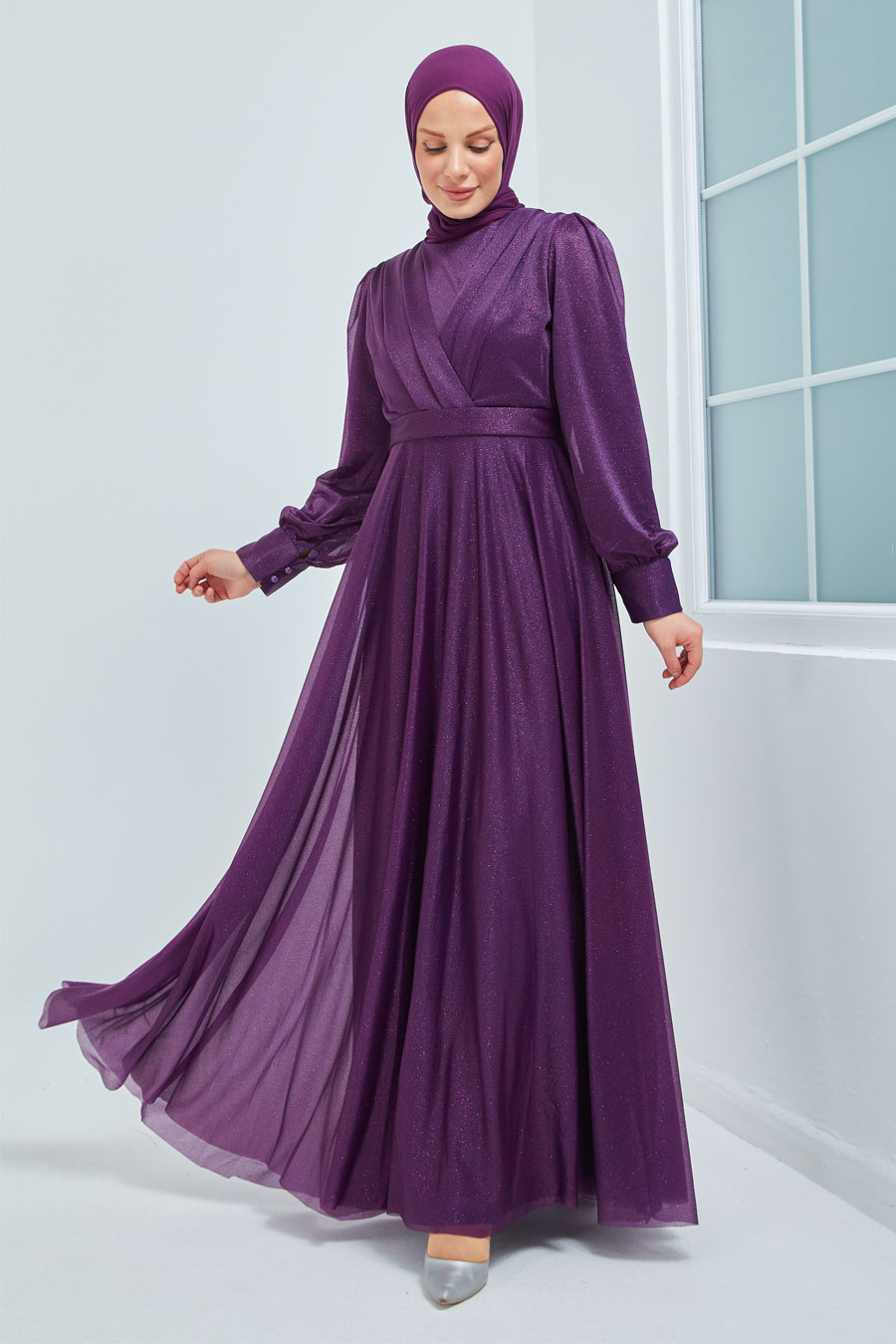 PURPLE EVENING DRESS  