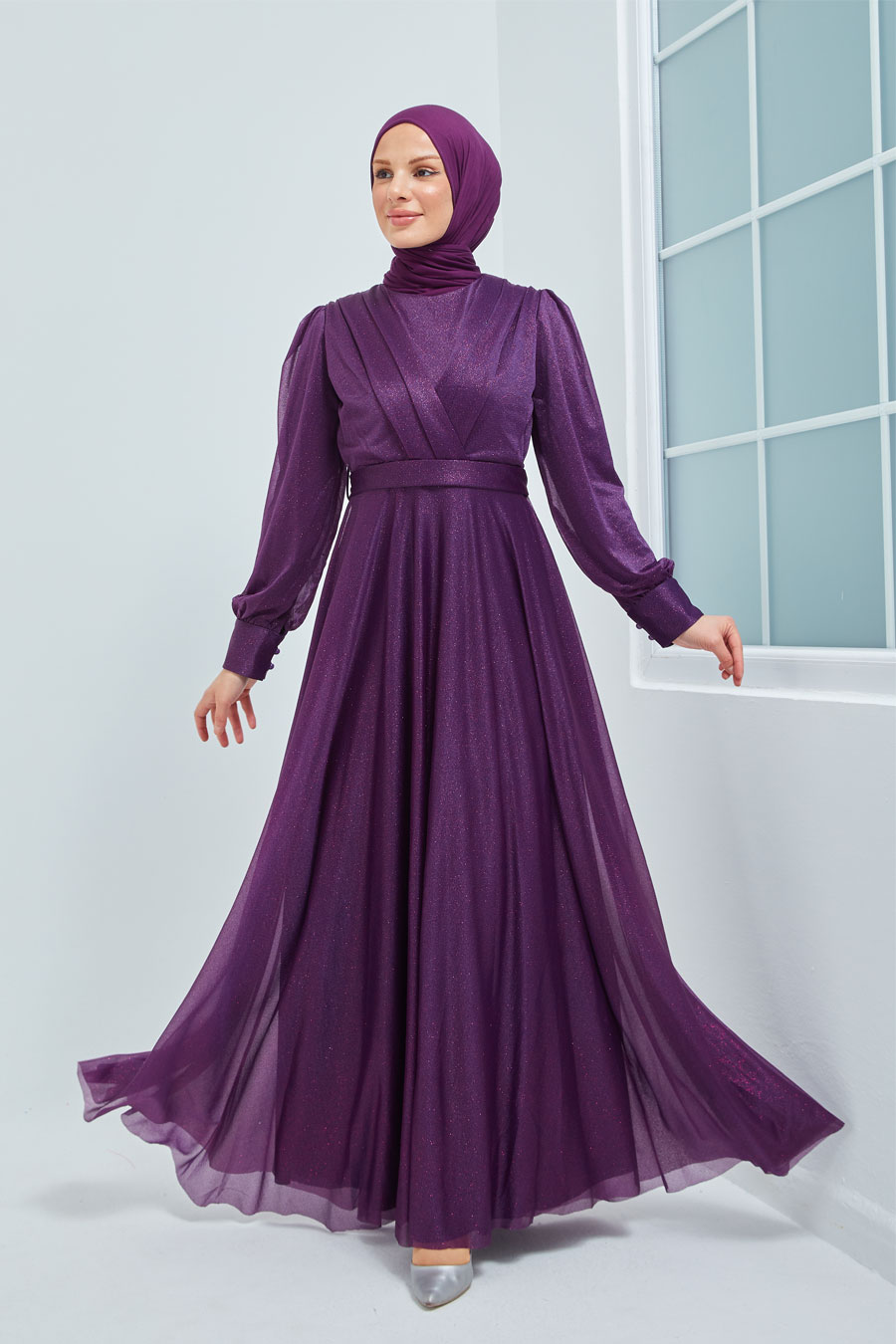 PURPLE EVENING DRESS  