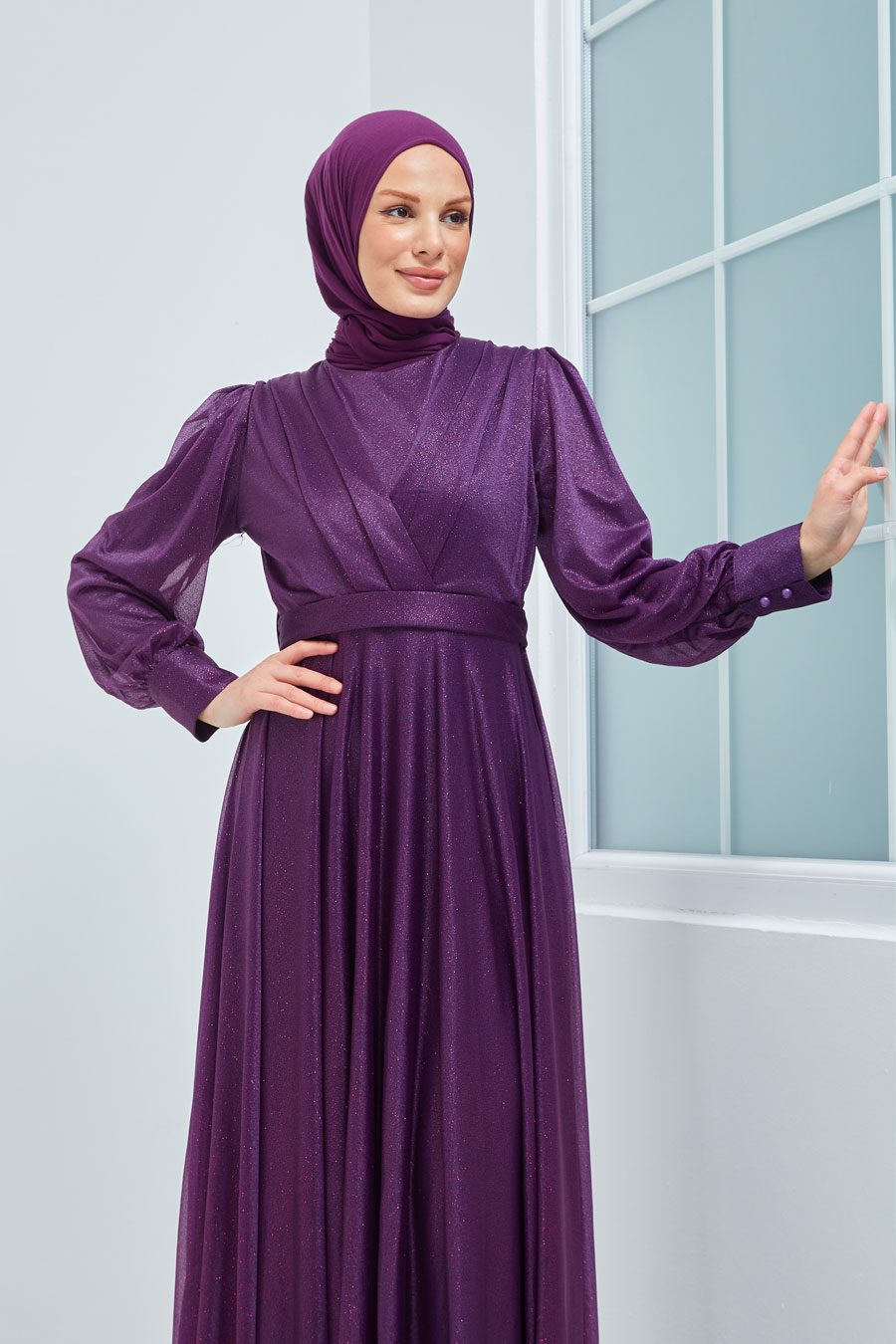 PURPLE EVENING DRESS  