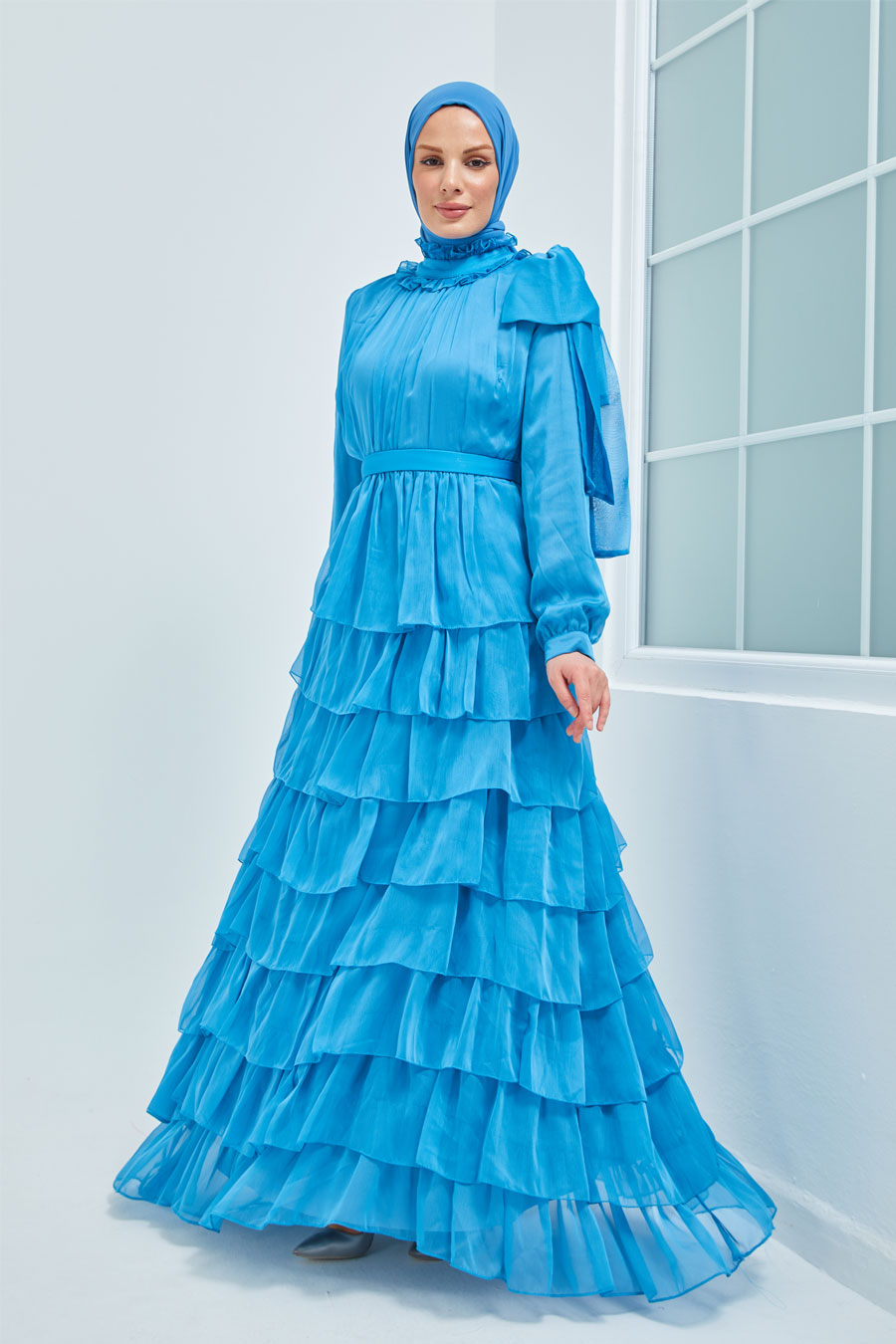 TURQUOISE EVENING DRESS   TURQUOISE EVENING DRESS