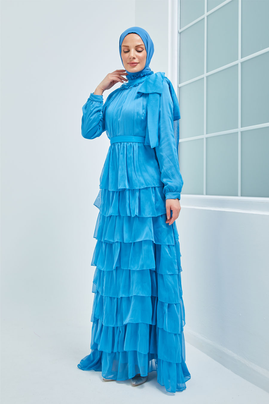 TURQUOISE EVENING DRESS   TURQUOISE EVENING DRESS