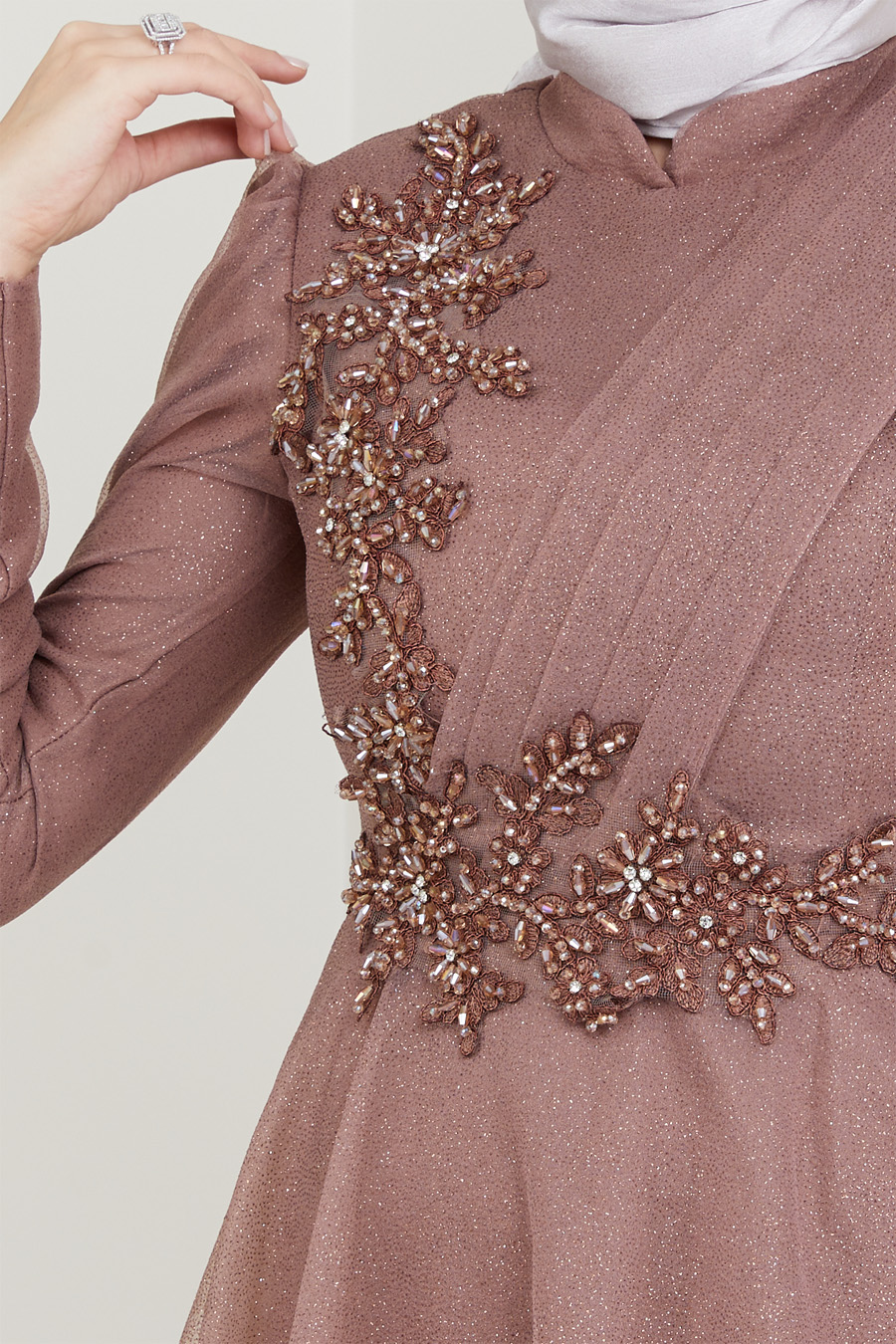 VISON COLOR EVENING DRESS  