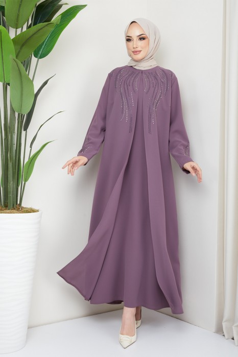 VISON COLOR EVENING DRESS  