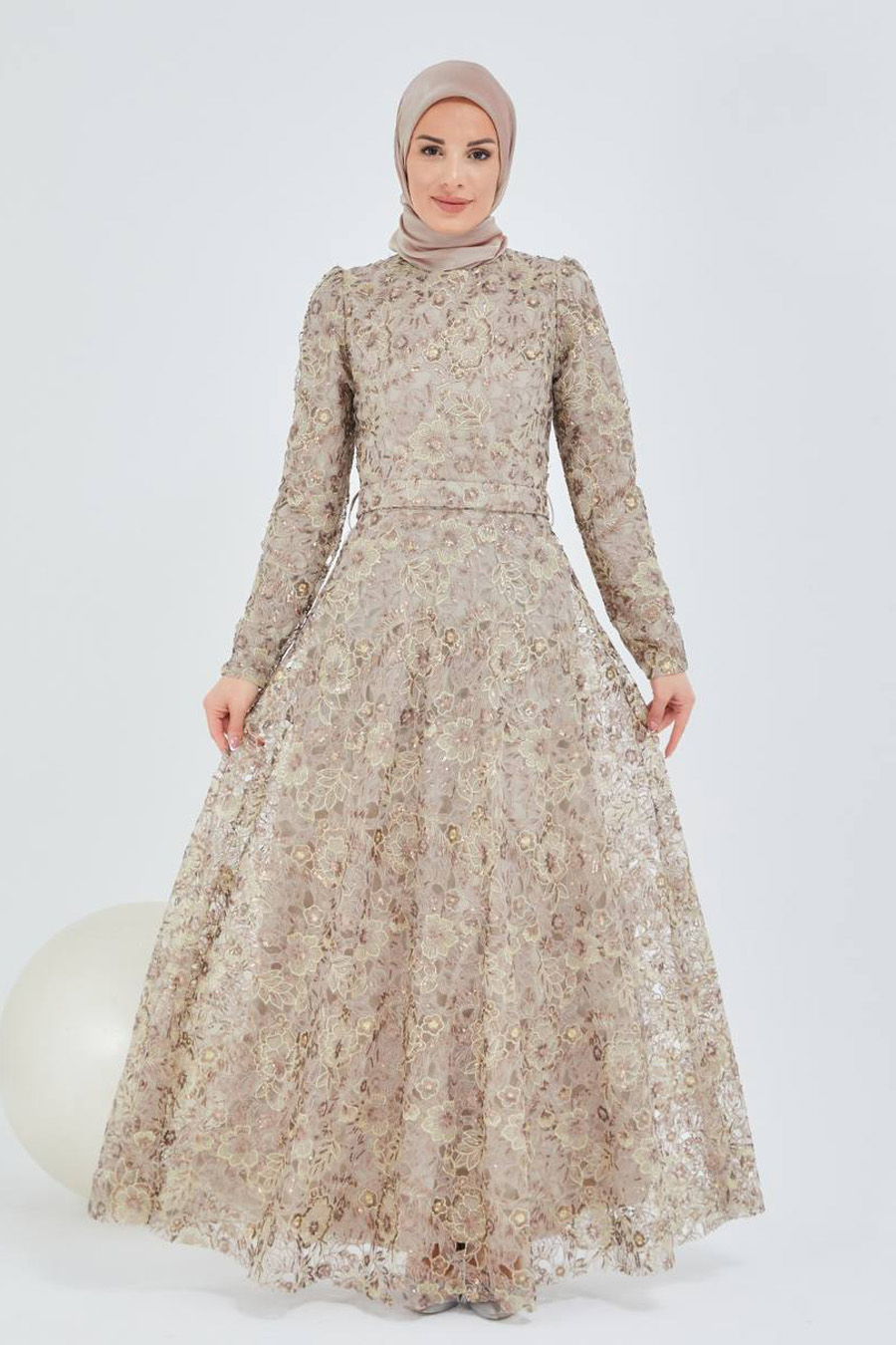 VISON COLOR EVENING DRESS  