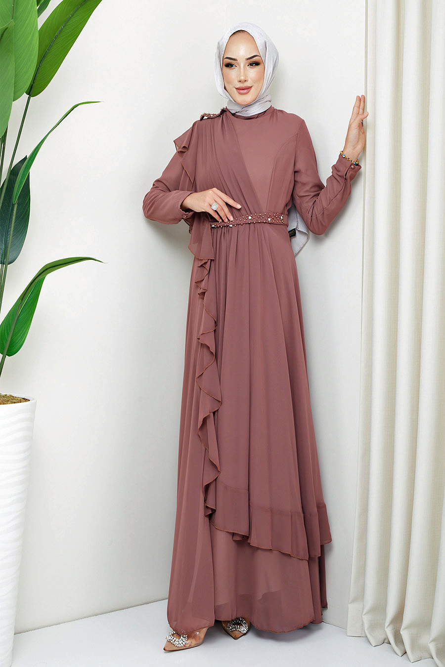 VISON  COLOR   EVENING DRESS  