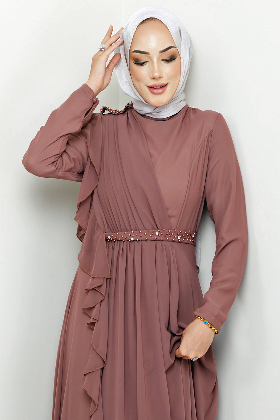 VISON  COLOR   EVENING DRESS  