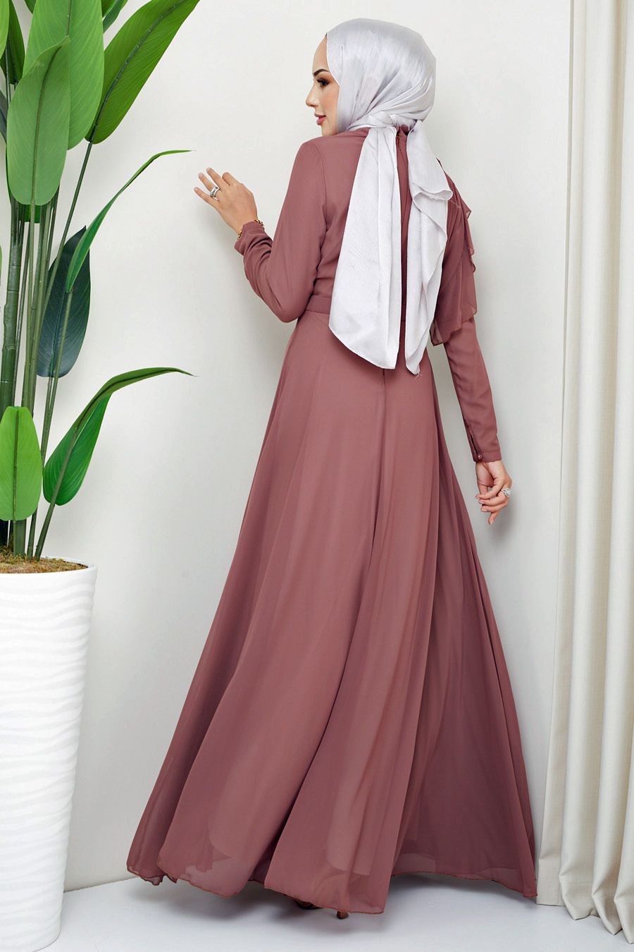 VISON  COLOR   EVENING DRESS  