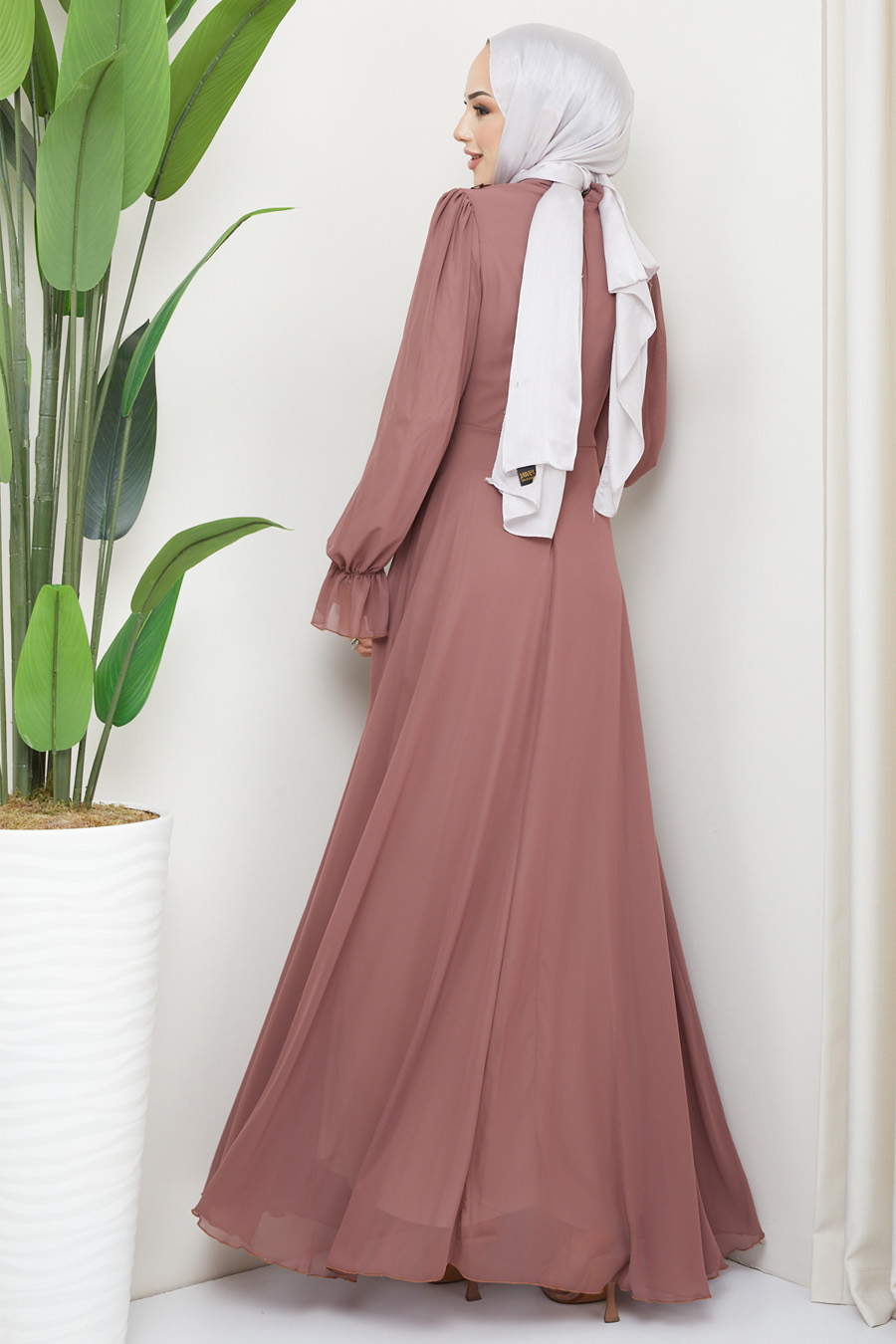 VISON COLOR EVENING DRESS  