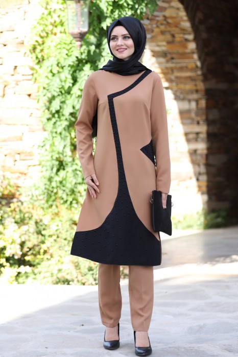 VISON COLOR TUNIC AND PANT SUIT