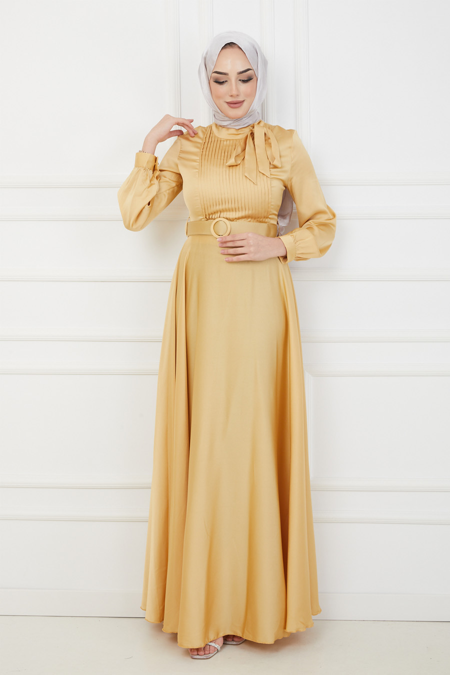 YELLOW EVENING DRESS  