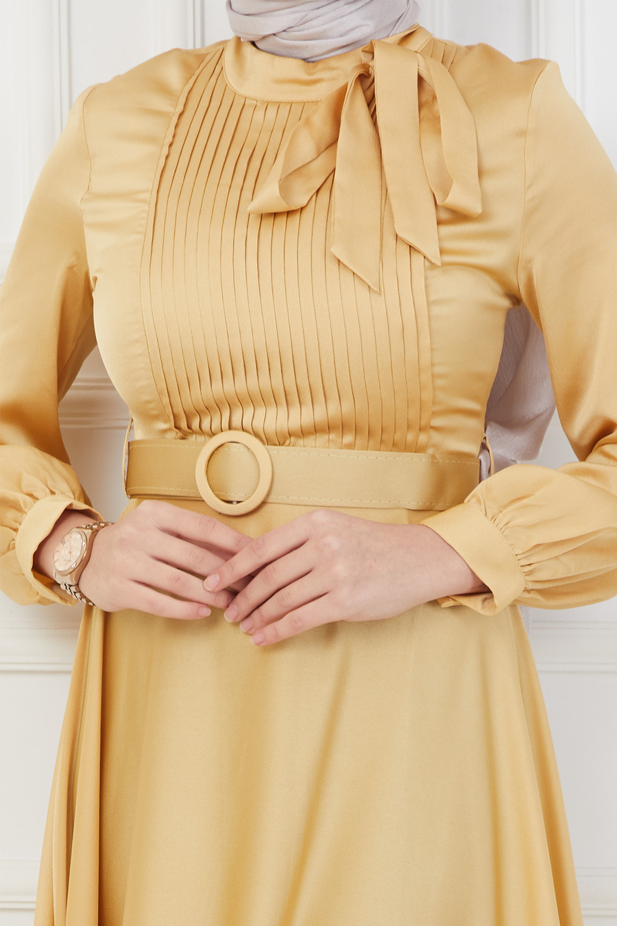 YELLOW EVENING DRESS  