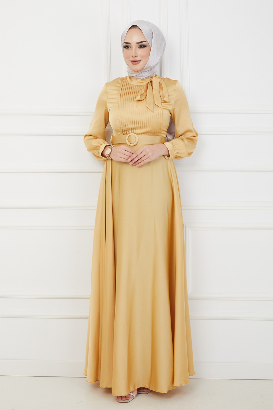 YELLOW EVENING DRESS  