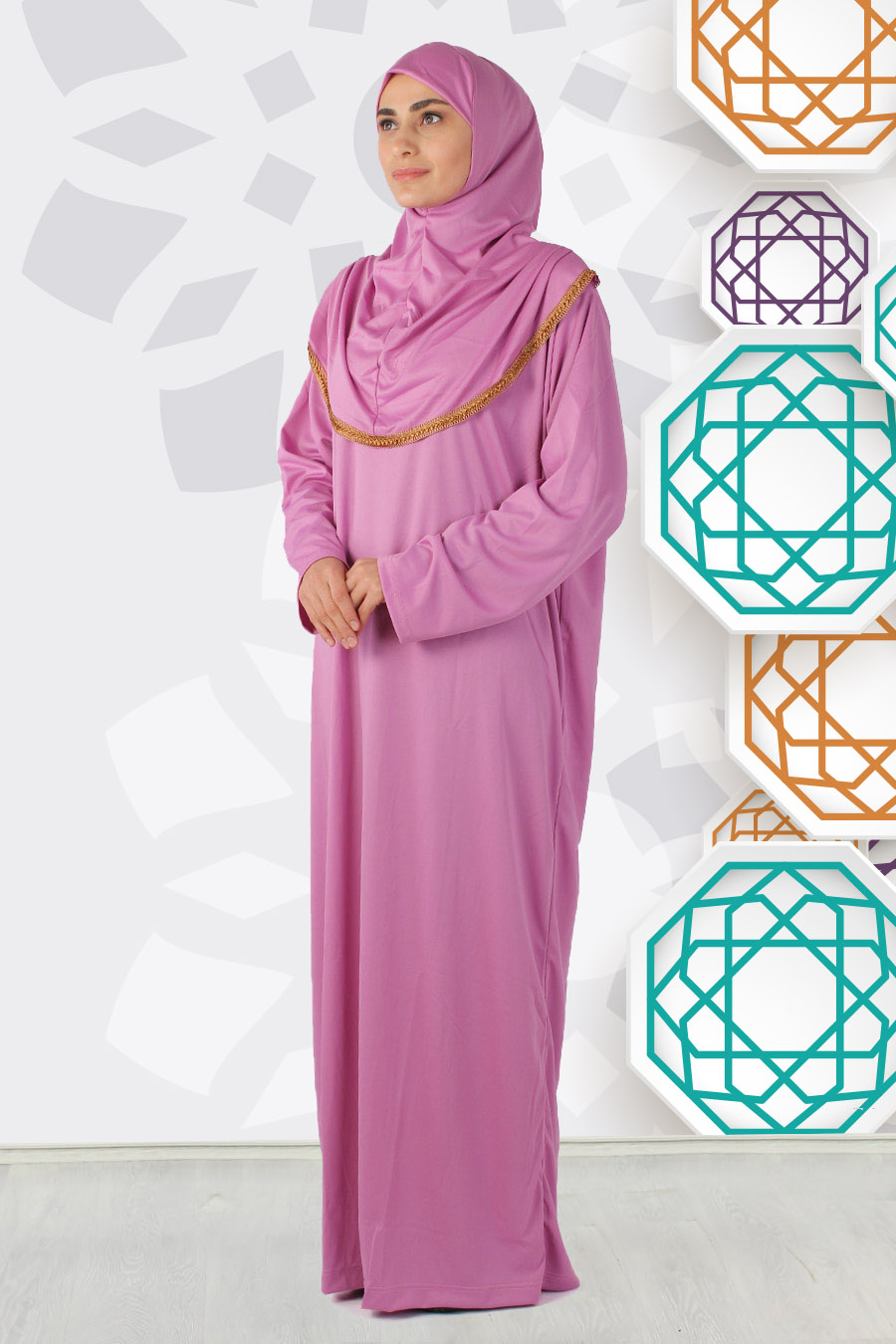 ROSE COLOR PRATICAL PRAYER DRESS ROSE COLOR PRATICAL PRAYER DRESS