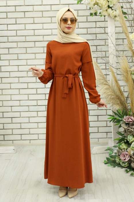 DRESS - BRICK COLOR 