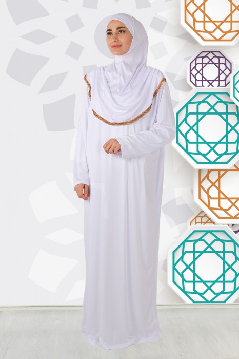 WHITE PRATICAL PRAYER DRESS