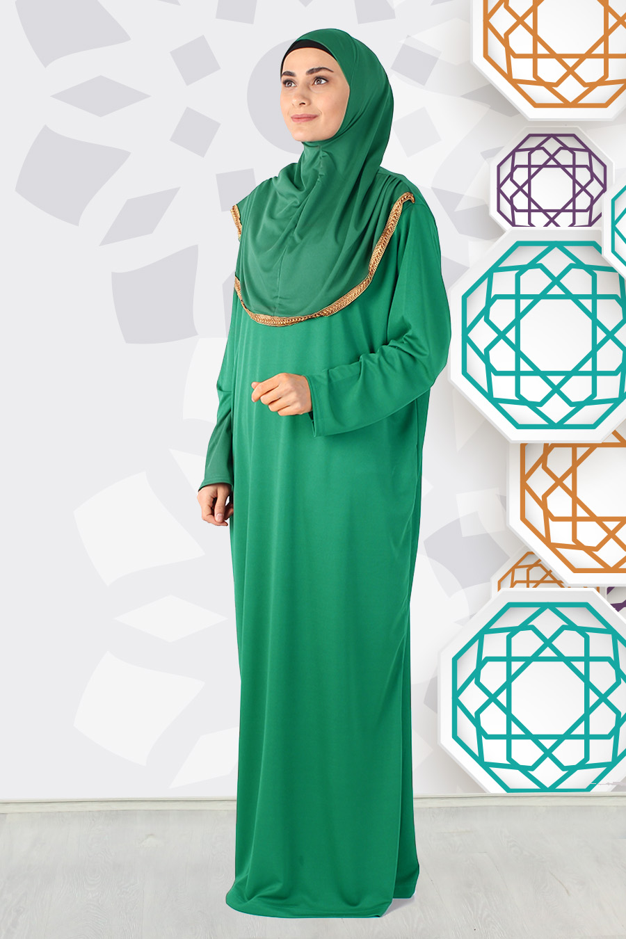 GREEN PRATICAL PRAYER DRESS GREEN PRATICAL PRAYER DRESS
