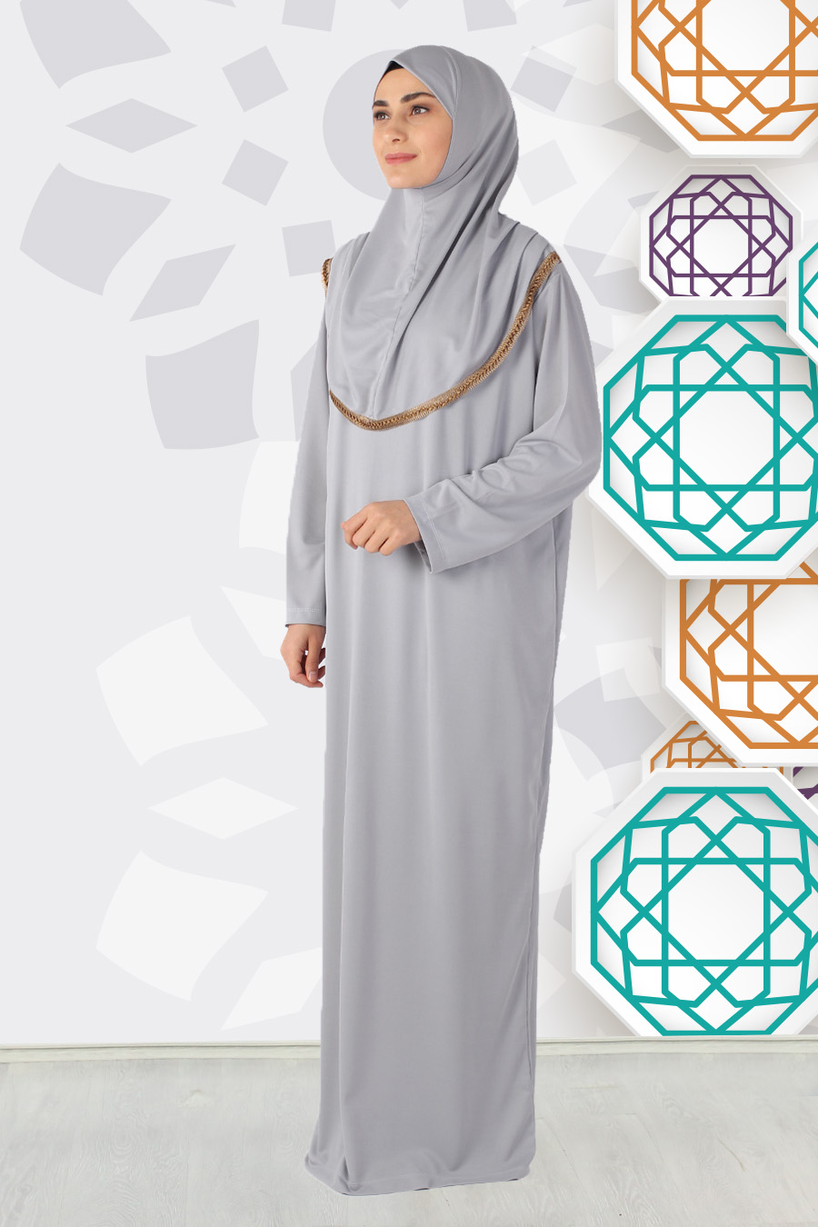 GREY PRATICAL PRAYER DRESS
