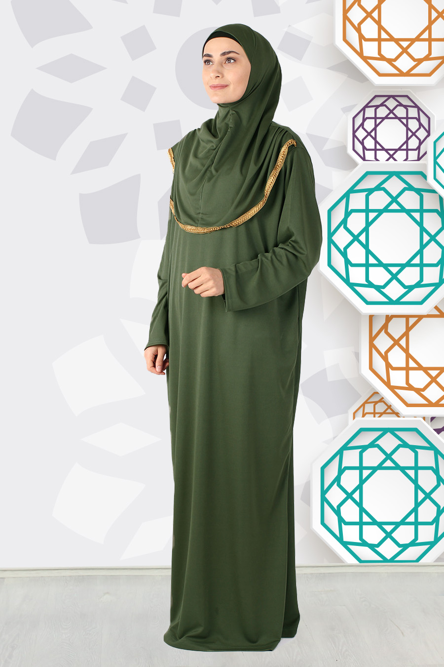 KHAKI PRATICAL PRAYER DRESS