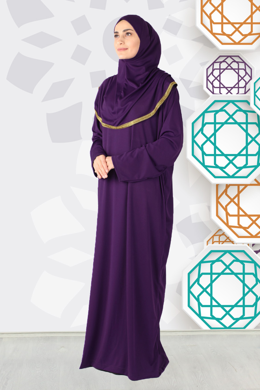 PURPLE PRATICAL PRAYER DRESS