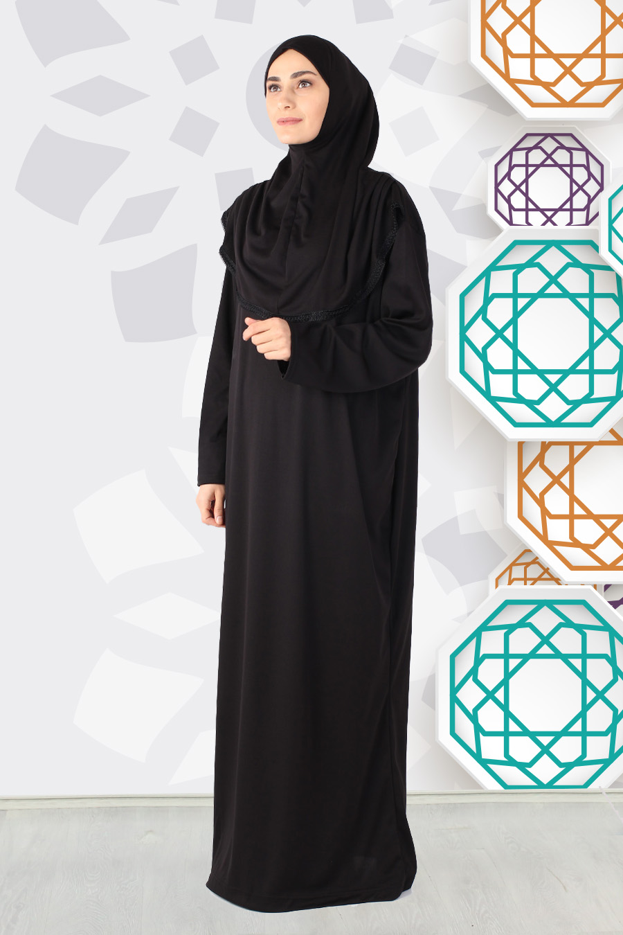 BLACK PRATICAL PRAYER DRESS