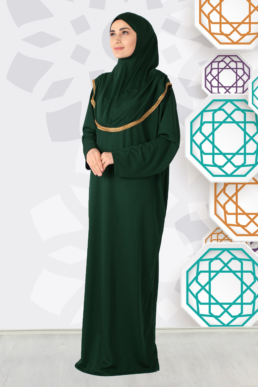 GREEN PRATICAL PRAYER DRESS