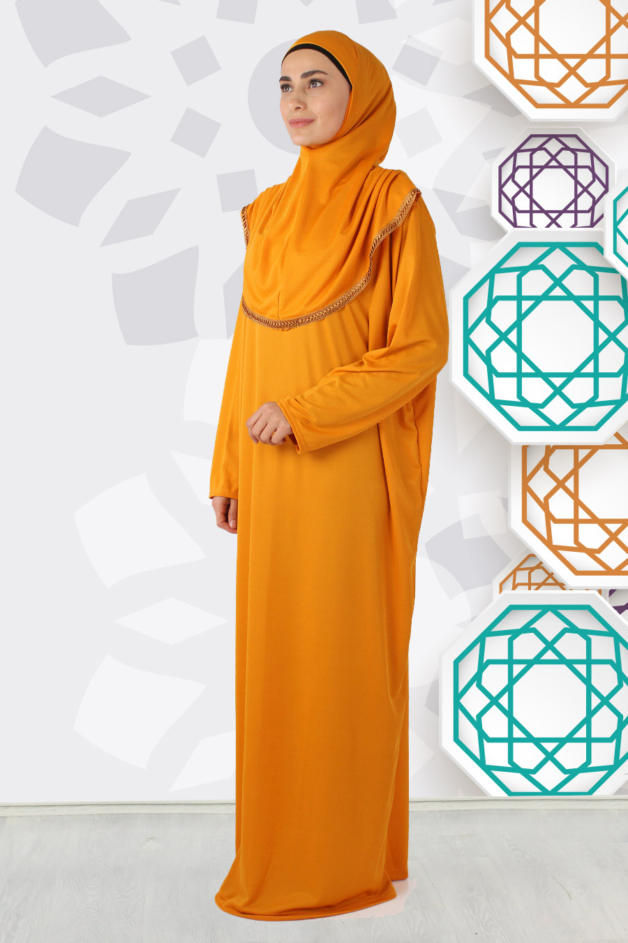 MUSTARD PRATICAL PRAYER DRESS MUSTARD PRATICAL PRAYER DRESS