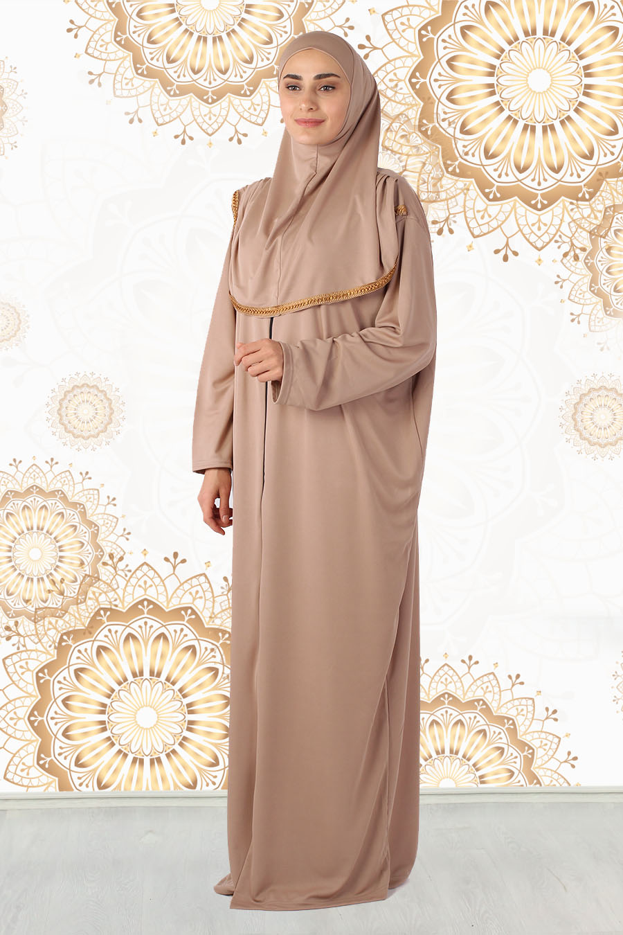 BEIGE PRATICAL PRAYER DRESS BEIGE PRATICAL PRAYER DRESS