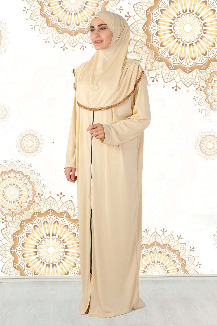 CREAM COLOR PRATICAL PRAYER DRESS CREAM COLOR PRATICAL PRAYER DRESS