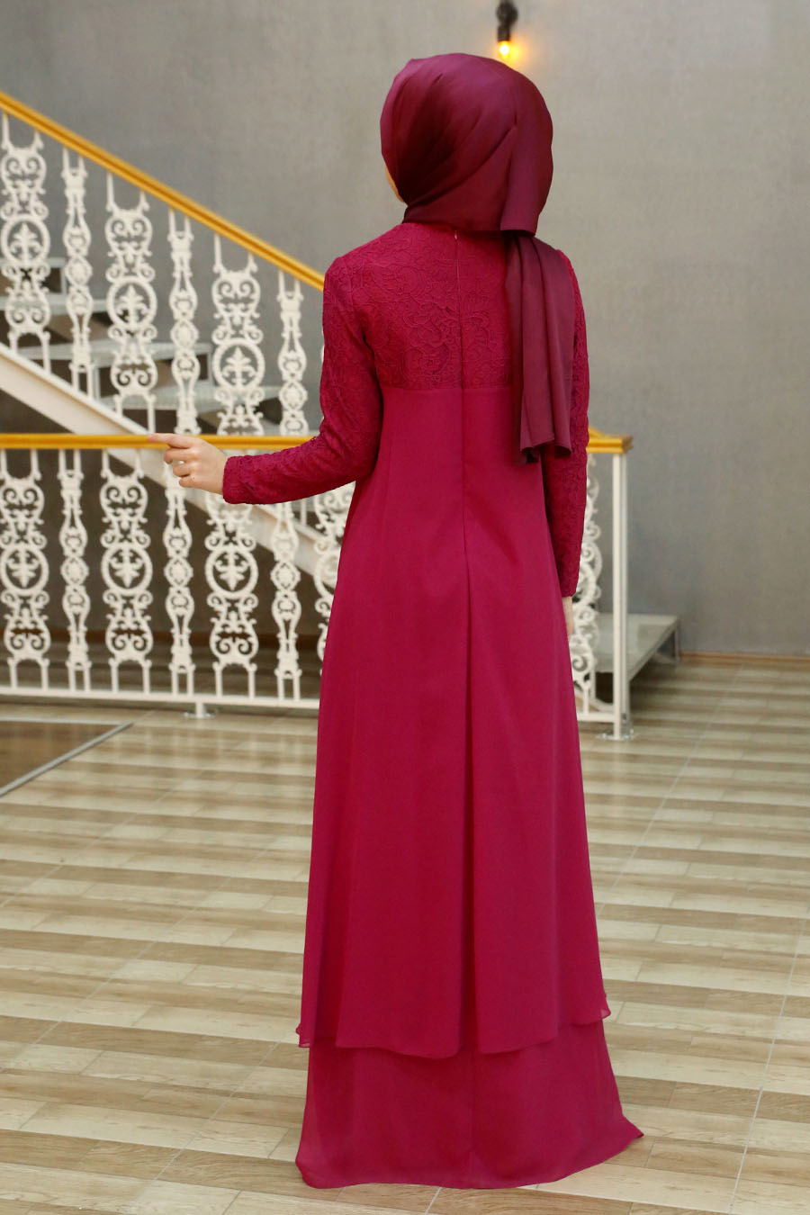 FUCHSIA EVENING DRESS 